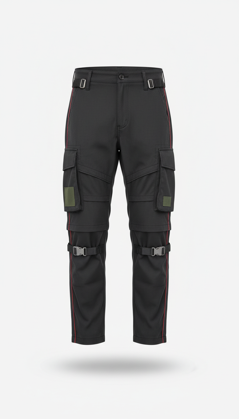 Sculpted Nylon Cargo Pants